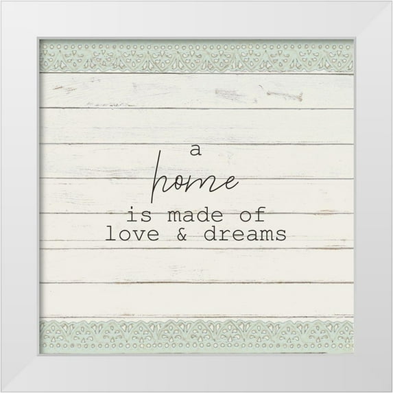 Kimberly, Allen 12x12 White Modern Wood Framed Museum Art Print Titled - House and Home 2