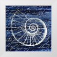 thumbnail image 1 of Kimberly, Allen 12x12 White Modern Wood Framed Museum Art Print Titled - Indigo Shell 1, 1 of 4
