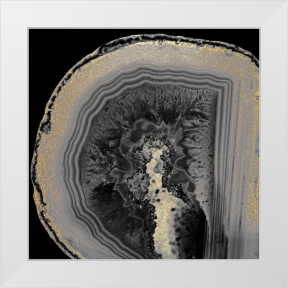 Kimberly, Allen 12x12 White Modern Wood Framed Museum Art Print Titled - Inverted Agate