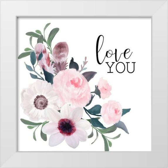 Kimberly, Allen 12x12 White Modern Wood Framed Museum Art Print Titled - Love You