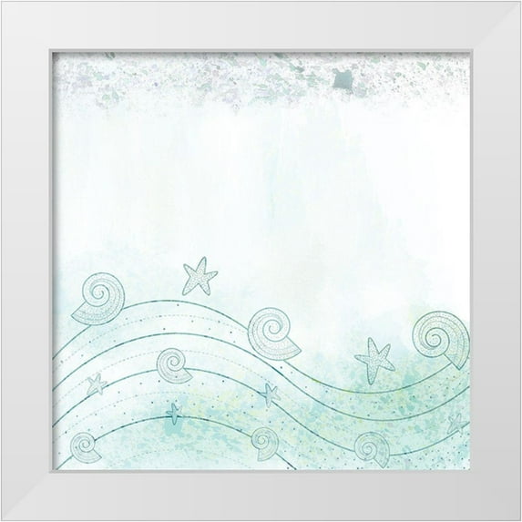 Kimberly, Allen 12x12 White Modern Wood Framed Museum Art Print Titled - Splatter Sea