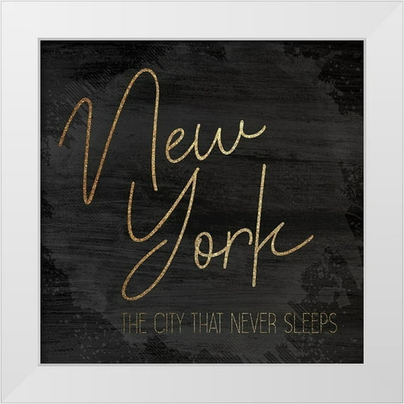 Kimberly, Allen 12x12 White Modern Wood Framed Museum Art Print Titled - The Big Apple 4
