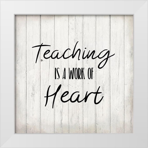 Kimberly, Allen 12x12 White Modern Wood Framed Museum Art Print Titled - To Teach 1