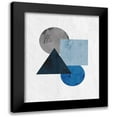 thumbnail image 1 of Kimberly, Allen 12x14 Black Modern Framed Museum Art Print Titled - Blue Shapes 1, 1 of 5