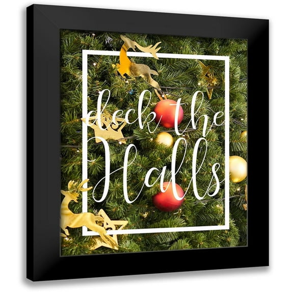 Kimberly, Allen 12x14 Black Modern Framed Museum Art Print Titled - Deck the Halls Foliage