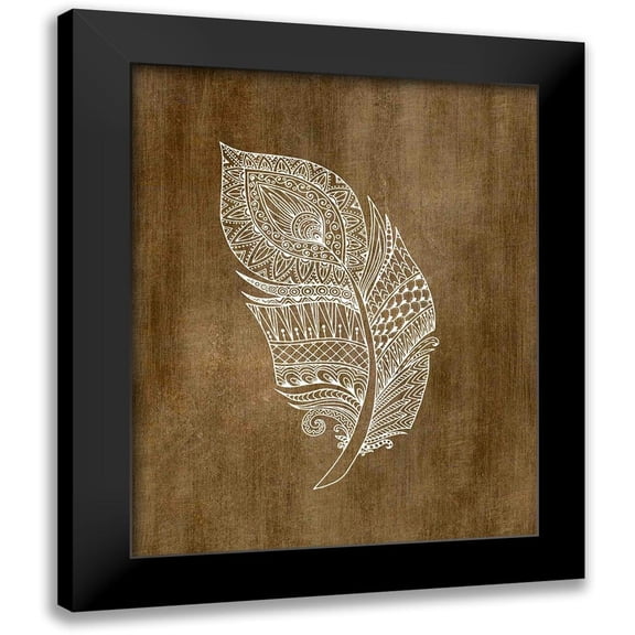 Kimberly, Allen 12x14 Black Modern Framed Museum Art Print Titled - Ethnic Feather 3