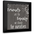 thumbnail image 1 of Kimberly, Allen 12x14 Black Modern Framed Museum Art Print Titled - Friends Are The Family, 1 of 5