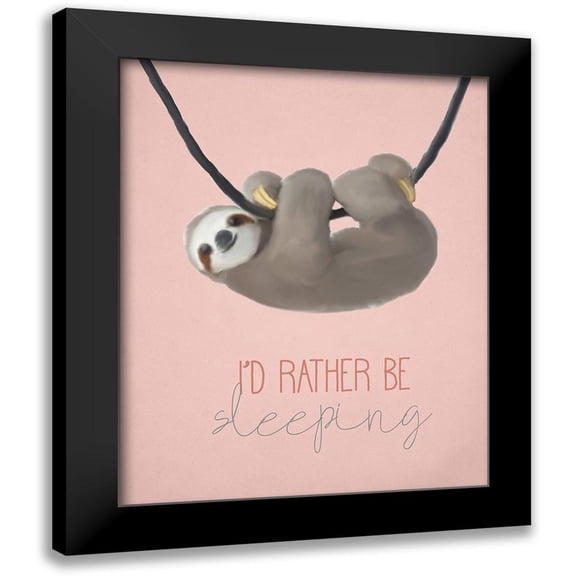 Kimberly, Allen 12x14 Black Modern Framed Museum Art Print Titled - Happy Sloths 2