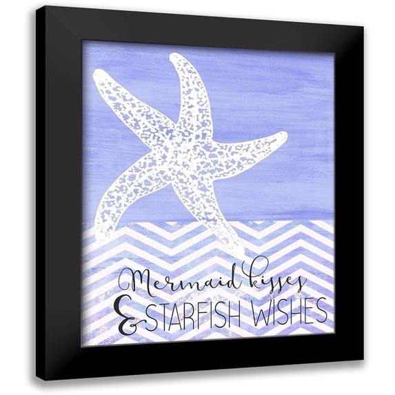 Kimberly, Allen 12x14 Black Modern Framed Museum Art Print Titled - Mermaid Kisses