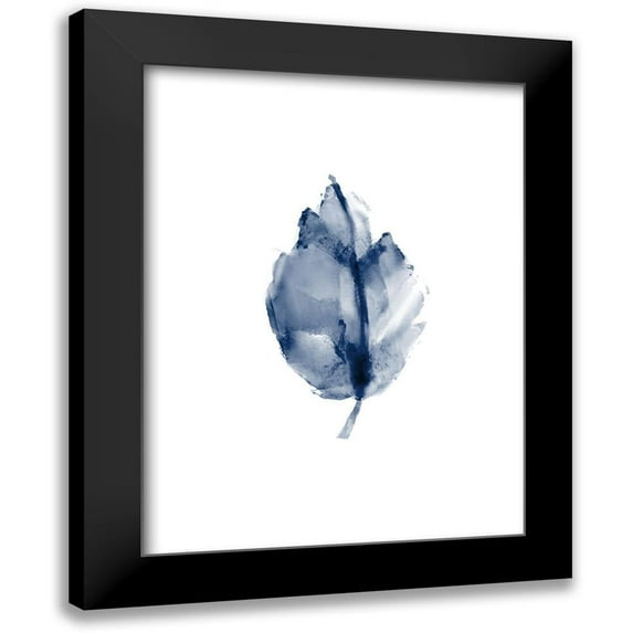 Kimberly, Allen 12x14 Black Modern Framed Museum Art Print Titled - Navy Leaf Print