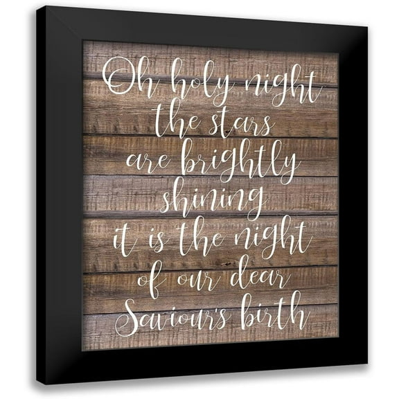 Kimberly, Allen 12x14 Black Modern Framed Museum Art Print Titled - Oh Holy Night Wood