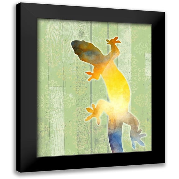 Kimberly, Allen 12x14 Black Modern Framed Museum Art Print Titled - Painted Lizard 3