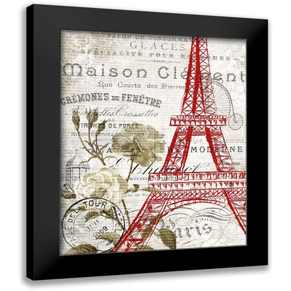 Kimberly, Allen 12x14 Black Modern Framed Museum Art Print Titled - Paris Script Series 2