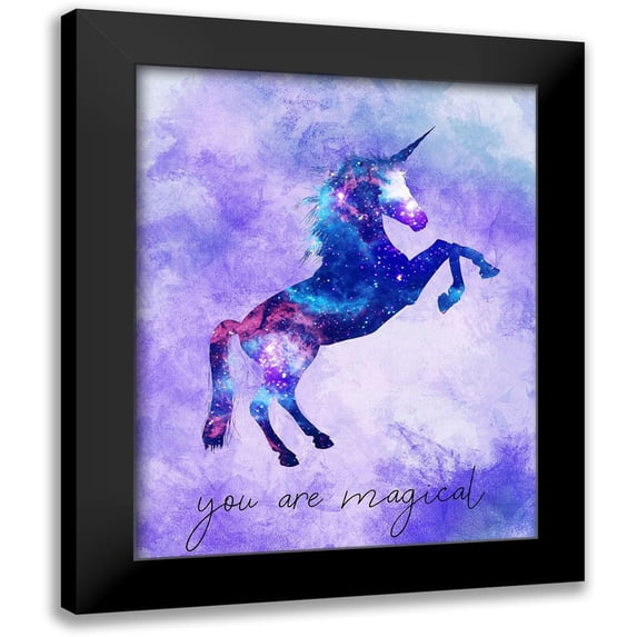 Kimberly, Allen 12x14 Black Modern Framed Museum Art Print Titled - You are Magical Unicorn