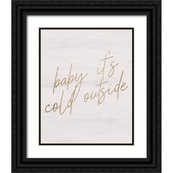 Kimberly, Allen 12x14 Black Ornate Wood Framed with Double Matting Museum Art Print Titled - Christmas Romance 2