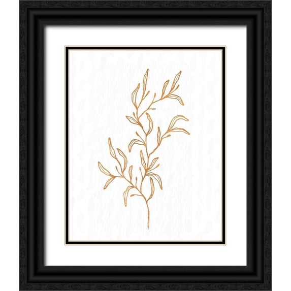 Kimberly, Allen 12x14 Black Ornate Wood Framed with Double Matting Museum Art Print Titled - Copper Botanical 2