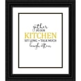thumbnail image 1 of Kimberly, Allen 12x14 Black Ornate Wood Framed with Double Matting Museum Art Print Titled - Gather in Our Kitchen, 1 of 4