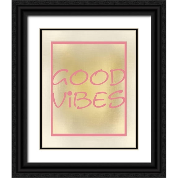 Kimberly, Allen 12x14 Black Ornate Wood Framed with Double Matting Museum Art Print Titled - Good Vibes