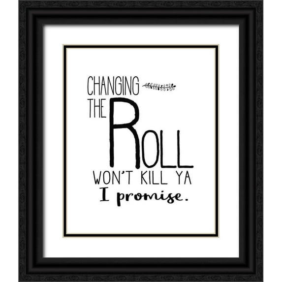 Kimberly, Allen 12x14 Black Ornate Wood Framed with Double Matting Museum Art Print Titled - In the Bathroom 8