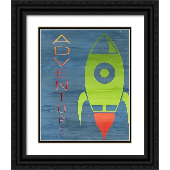 Kimberly, Allen 12x14 Black Ornate Wood Framed with Double Matting Museum Art Print Titled - Space Explore 2