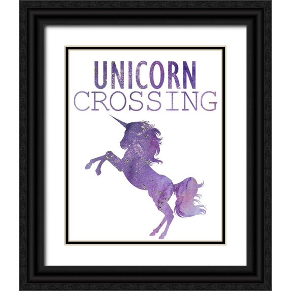 Kimberly, Allen 12x14 Black Ornate Wood Framed with Double Matting Museum Art Print Titled - Unicorns Only B