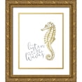 thumbnail image 1 of Kimberly, Allen 12x14 Gold Ornate Wood Framed with Double Matting Museum Art Print Titled - Azure Coastal 4, 1 of 4