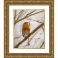 thumbnail image 1 of Kimberly, Allen 12x14 Gold Ornate Wood Framed with Double Matting Museum Art Print Titled - Bird on a Branch 1, 1 of 4