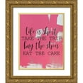 thumbnail image 1 of Kimberly, Allen 12x14 Gold Ornate Wood Framed with Double Matting Museum Art Print Titled - LIfe is Short, 1 of 4