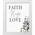 thumbnail image 1 of Kimberly, Allen 12x14 White Modern Wood Framed Museum Art Print Titled - Faith Hope Love, 1 of 4