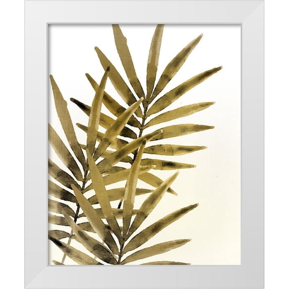 Kimberly, Allen 12x14 White Modern Wood Framed Museum Art Print Titled - Ferns 1