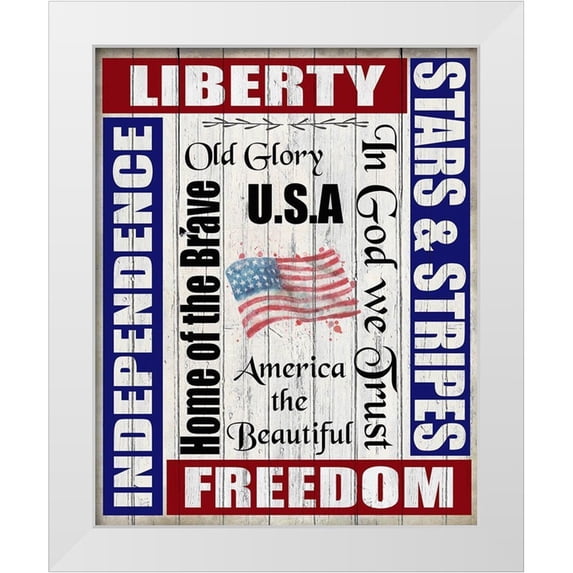 Kimberly, Allen 12x14 White Modern Wood Framed Museum Art Print Titled - Freedom