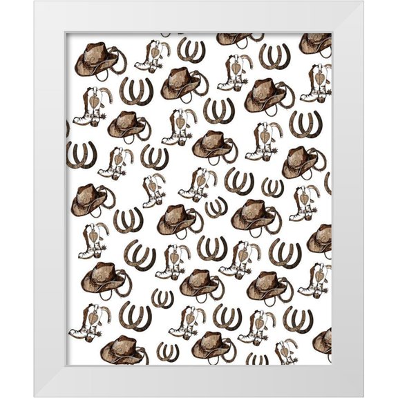 Kimberly, Allen 12x14 White Modern Wood Framed Museum Art Print Titled - On the Range 3