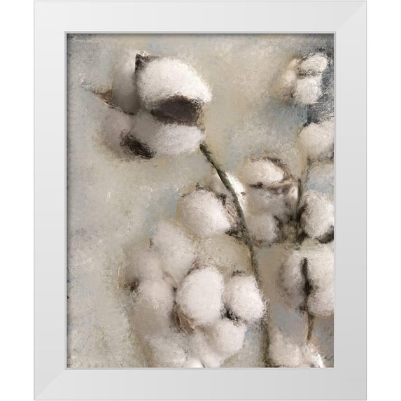 Kimberly, Allen 12x14 White Modern Wood Framed Museum Art Print Titled - Sprays of Cotton 2