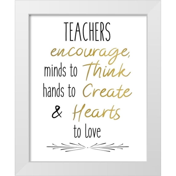 Kimberly, Allen 12x14 White Modern Wood Framed Museum Art Print Titled - Teachers 2