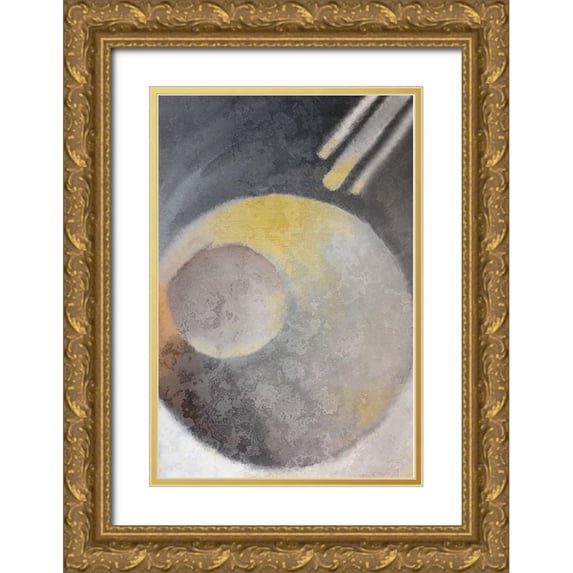 Kimberly, Allen 13x18 Gold Ornate Wood Framed with Double Matting Museum Art Print Titled - Concrete Circle 2
