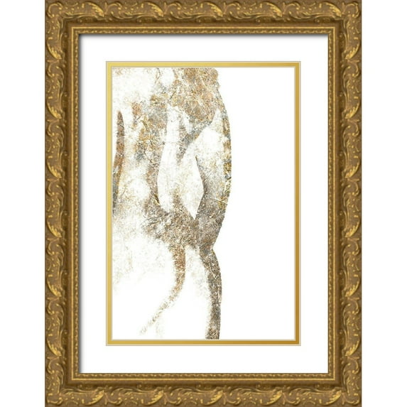 Kimberly, Allen 13x18 Gold Ornate Wood Framed with Double Matting Museum Art Print Titled - Silver Silhouette 1