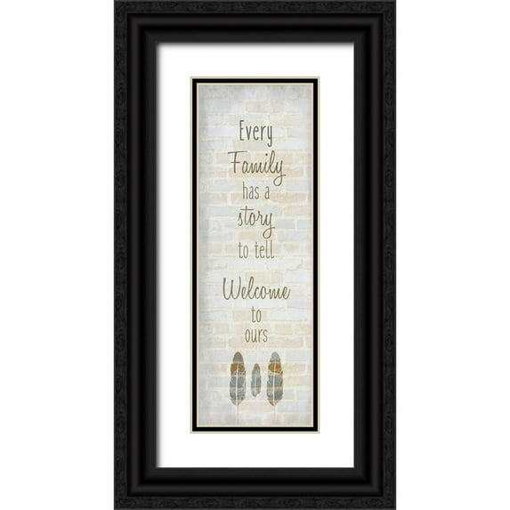 Kimberly, Allen 13x32 Black Ornate Wood Framed with Double Matting Museum Art Print Titled - Family D