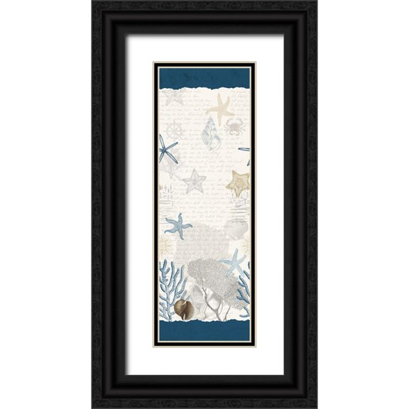 Kimberly, Allen 13x32 Black Ornate Wood Framed with Double Matting Museum Art Print Titled - Starfish Dreaming