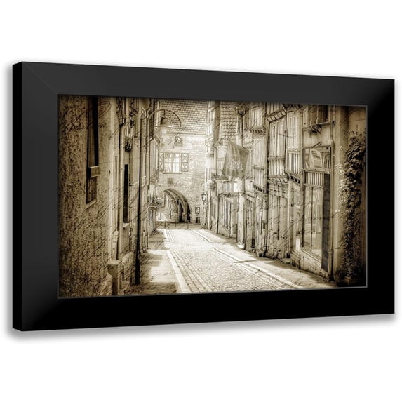 Kimberly, Allen 14x11 Black Modern Framed Museum Art Print Titled - Cobblestone Streets
