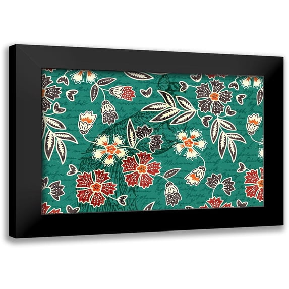 Kimberly, Allen 14x11 Black Modern Framed Museum Art Print Titled - Hidden Peacock 1