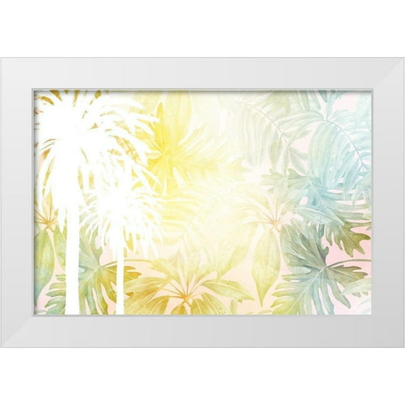 Kimberly, Allen 14x11 White Modern Wood Framed Museum Art Print Titled - White Palms