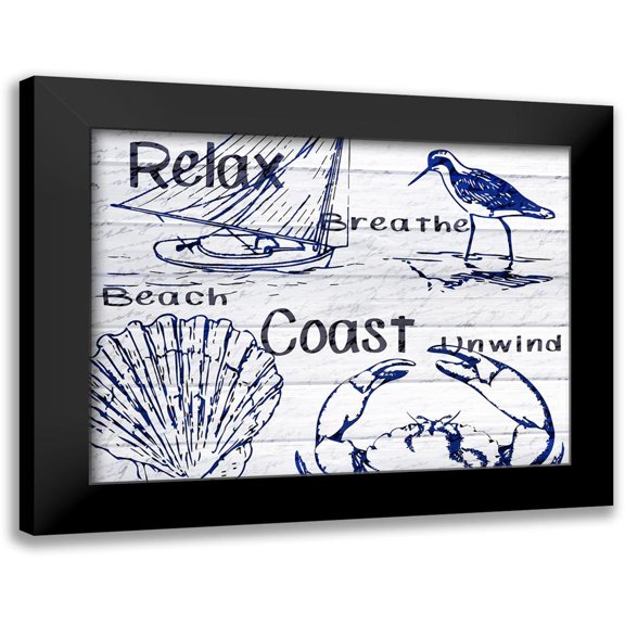 Kimberly, Allen 14x12 Black Modern Framed Museum Art Print Titled - Beach Coast