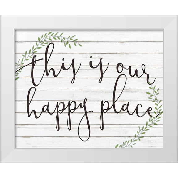 Kimberly, Allen 14x12 White Modern Wood Framed Museum Art Print Titled - Happy Place