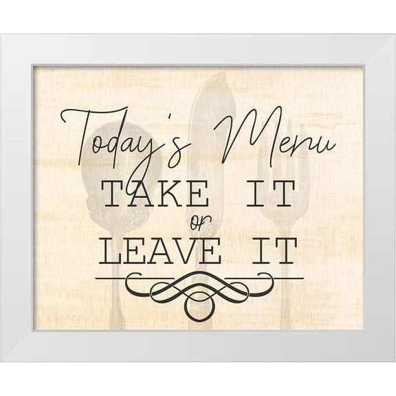 Kimberly, Allen 14x12 White Modern Wood Framed Museum Art Print Titled - Menu