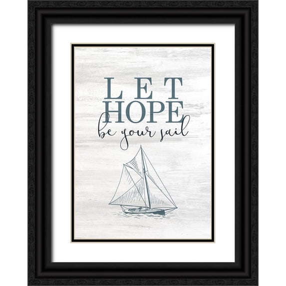 Kimberly, Allen 14x18 Black Ornate Wood Framed with Double Matting Museum Art Print Titled - Let Love Hope 2