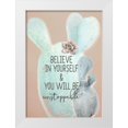 thumbnail image 1 of Kimberly, Allen 14x18 White Modern Wood Framed Museum Art Print Titled - Cactus Believe 1, 1 of 4