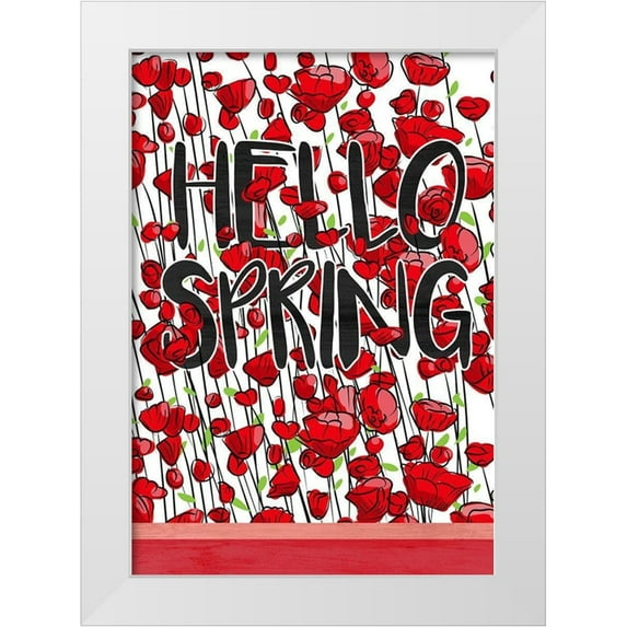 Kimberly, Allen 14x18 White Modern Wood Framed Museum Art Print Titled - Hello Spring