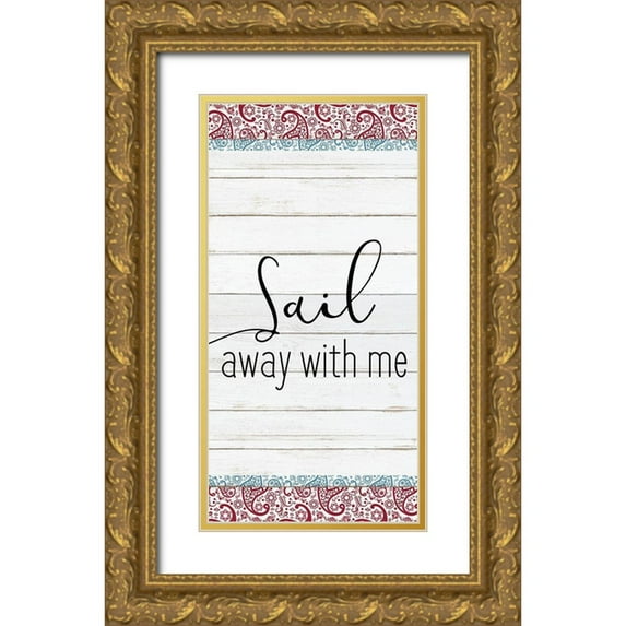 Kimberly, Allen 14x24 Gold Ornate Wood Framed with Double Matting Museum Art Print Titled - Whale Tail 1