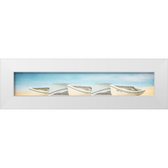 Kimberly, Allen 14x6 White Modern Wood Framed Museum Art Print Titled - Beached Row