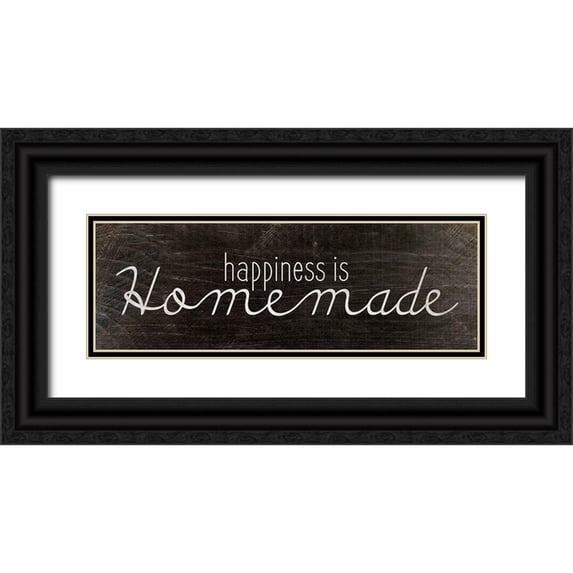 Kimberly, Allen 14x7 Black Ornate Wood Framed with Double Matting Museum Art Print Titled - Happiness is Homemade